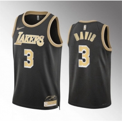 Men Los Angeles Lakers 3 Anthony Davis Black 2024 Select Series Stitched Basketball Jersey