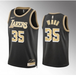 Men Los Angeles Lakers 35 Christian Wood Black 2024 Select Series Stitched Basketball Jersey