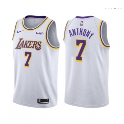 Men Los Angeles Lakers Carmelo Anthony Association Edition White 2021 Stitched NBA Jersey
