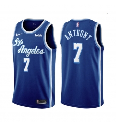 Men Los Angeles Lakers Carmelo Anthony Classic Edition Blue 2021 Stitched NBA Jersey
