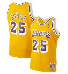 Men Los Angeles Lakers Eddie Jones #25 Mitchell & Ness 1994-95 Classics Stitched Jersey