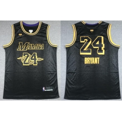 Men Los Angeles Lakers Kobe Bryant 24 Black Big Mamba Edition NBA Jersey