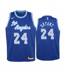 Men Los Angeles Lakers Kobe Bryant 24 Blue Nike Jersey