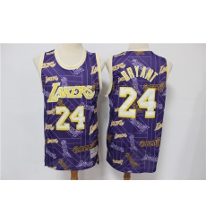 Men Los Angeles Lakers Kobe Bryant 24 hwc jersey tear up pack Swingman Jersey