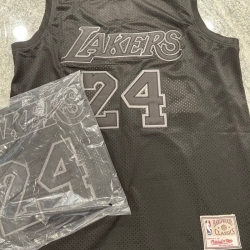 Men Los Angeles Lakers Kobe Bryant Black Hardwood CLassics Stitched Jersey