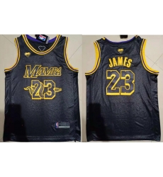 Men Los Angeles Lakers Lebron James 23 Black Big Mamba Edition NBA Jersey