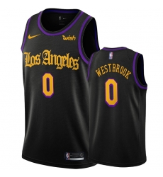 Men Nike Lakers 0 Russell Westbrook Black 2020 Latin Nights NBA Swingman Jersey