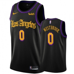 Men Nike Lakers 0 Russell Westbrook Black 2020 Latin Nights NBA Swingman Jersey