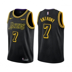 Men Nike Los Angeles Lakers 7 Carmelo Anthony Black NBA Swingman City Edition Jersey