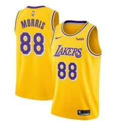 Men Nike Los Angeles Lakers 88 Markieff Morris Gold NBA Swingman Icon Edition Jersey