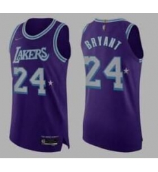 Men Nike Los Angeles Lakers Kobe Bryant purple 2021 75th anniversary Jersey