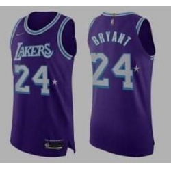 Men Nike Los Angeles Lakers Kobe Bryant purple 2021 75th anniversary Jersey