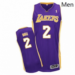 Mens Adidas Los Angeles Lakers 2 Lonzo Ball Authentic Purple Road NBA Jersey