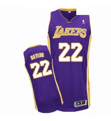 Mens Adidas Los Angeles Lakers 22 Elgin Baylor Authentic Purple Road NBA Jersey