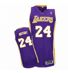 Mens Adidas Los Angeles Lakers 24 Kobe Bryant Authentic Purple Road NBA Jersey