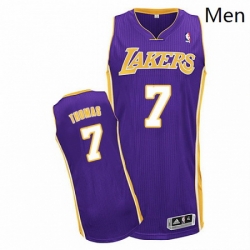 Mens Adidas Los Angeles Lakers 7 Isaiah Thomas Authentic Purple Road NBA Jersey 