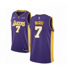 Mens Los Angeles Lakers 1 JaVale McGee Authentic Purple Basketball Jersey Statement Edition 