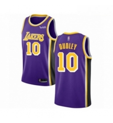 Mens Los Angeles Lakers 10 Jared Dudley Authentic Purple Basketball Jersey Statement Edition 