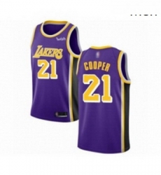 Mens Los Angeles Lakers 21 Michael Cooper Authentic Purple Basketball Jerseys Icon Edition