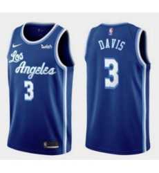 Men's Los Angeles Lakers Anthony Davis 2020 Classics Blue Jersey
