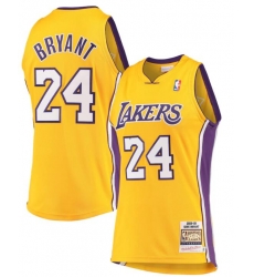 Men's Los Angeles Lakers Kobe Bryant Mitchell & Ness Gold Hardwood Classics 2008-09 Authentic Jersey
