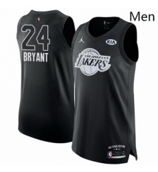 Mens Nike Los Angeles Lakers 24 Kobe Bryant Authentic Black 2018 All Star Game NBA Jersey