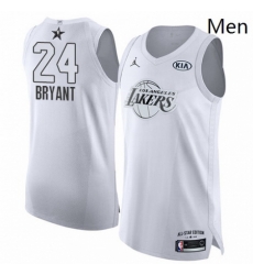 Mens Nike Los Angeles Lakers 24 Kobe Bryant Authentic White 2018 All Star Game NBA Jersey
