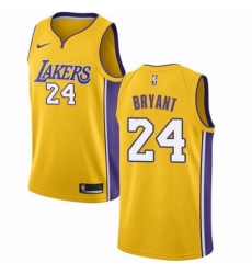 Mens Nike Los Angeles Lakers 24 Kobe Bryant Swingman Gold Home NBA Jersey Icon Edition