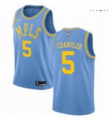 Mens Nike Los Angeles Lakers 5 Tyson Chandler Swingman Blue Hardwood Classics NBA Jersey 