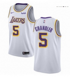 Mens Nike Los Angeles Lakers 5 Tyson Chandler Swingman White NBA Jersey Association Edition 