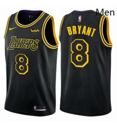 Mens Nike Los Angeles Lakers 8 Kobe Bryant Authentic Black City Edition NBA Jersey