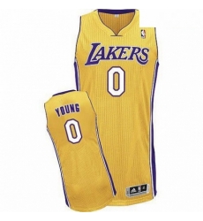 Revolution 30 Lakers 0 Nick Young Yellow Stitched NBA Jersey 