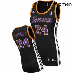 Womens Adidas Los Angeles Lakers 24 Kobe Bryant Swingman Black NBA Jersey