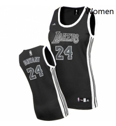 Womens Adidas Los Angeles Lakers 24 Kobe Bryant Swingman BlackWhite NBA Jersey