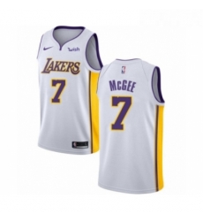 Womens Los Angeles Lakers 1 JaVale McGee Authentic White Basketball Jersey Association Edition 
