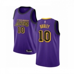 Womens Los Angeles Lakers 10 Jared Dudley Swingman Purple Basketball Jersey City Edition 