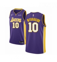 Womens Los Angeles Lakers 10 Sviatoslav Mykhailiuk Authentic Purple Basketball Jersey Statement Edition 
