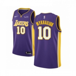Womens Los Angeles Lakers 10 Sviatoslav Mykhailiuk Authentic Purple Basketball Jersey Statement Edition 