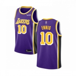 Womens Los Angeles Lakers 10 Tyler Ennis Authentic Purple Basketball Jerseys Icon Edition