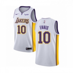 Womens Los Angeles Lakers 10 Tyler Ennis Authentic White Basketball Jersey Association Edition