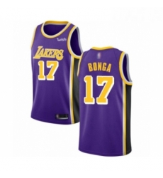 Womens Los Angeles Lakers 17 Isaac Bonga Authentic Purple Basketball Jersey Statement Edition 
