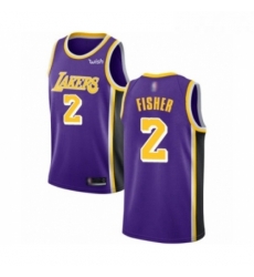 Womens Los Angeles Lakers 2 Derek Fisher Authentic Purple Basketball Jerseys Icon Edition 