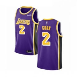 Womens Los Angeles Lakers 2 Quinn Cook Authentic Purple Basketball Jersey Statement Edition 