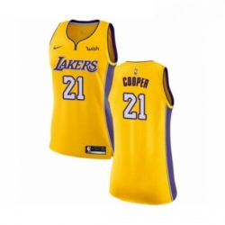 Womens Los Angeles Lakers 21 Michael Cooper Authentic Gold Home Basketball Jersey Icon Edition
