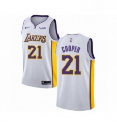 Womens Los Angeles Lakers 21 Michael Cooper Authentic White Basketball Jersey Association Edition