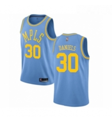 Womens Los Angeles Lakers 30 Troy Daniels Authentic Blue Hardwood Classics Basketball Jersey 
