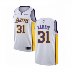 Womens Los Angeles Lakers 31 Kurt Rambis Authentic White Basketball Jersey Association Edition