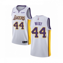 Womens Los Angeles Lakers 44 Jerry West Authentic White Basketball Jersey Association Edition
