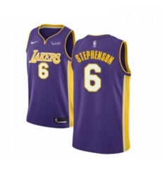 Womens Los Angeles Lakers 6 Lance Stephenson Authentic Purple Basketball Jersey Statement Edition 