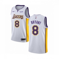 Womens Los Angeles Lakers 8 Kobe Bryant Authentic White Basketball Jersey Association Edition